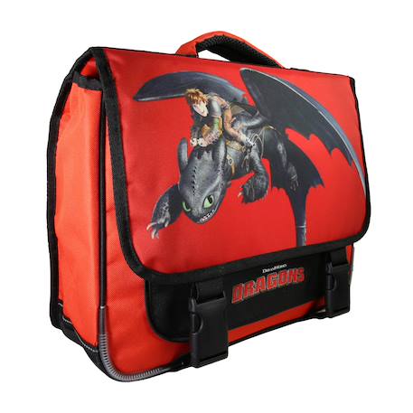 Dragons - cartable primaire 38 cm - garçon - rouge et noir - 2 compartiments Rouge 2 - vertbaudet enfant 