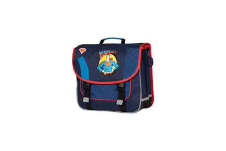 Superman - cartable scolaire 38 cm - garçon - bleu/rouge - 2 compartiments Bleu 2 - vertbaudet enfant 