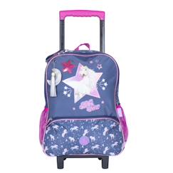 -Bella sara- sac à dos - roulettes enfant - fille - bleu/violet - 2 compartiments