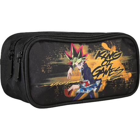 Yu-gi-oh - trousse scolaire double compartiment - king of game noir - enfant Noir 2 - vertbaudet enfant 