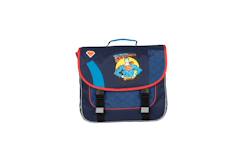 -Superman - cartable scolaire 38 cm - garçon - bleu/rouge - 2 compartiments