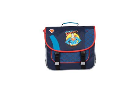 Superman - cartable scolaire 38 cm - garçon - bleu/rouge - 2 compartiments Bleu 1 - vertbaudet enfant 