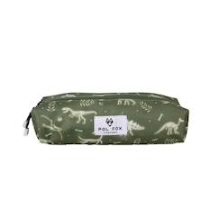 Trousse - compartiments garçon pol fox jurassic - maternelle - primaine - vert - motif dinosaure  - vertbaudet enfant