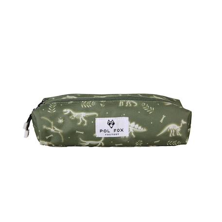 Trousse - compartiments garçon pol fox jurassic - maternelle - primaine - vert - motif dinosaure Vert 1 - vertbaudet enfant 