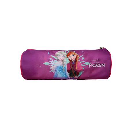 Disney frozen - la reine des neiges - trousse scolaire ronde - rose/violet - fille - 1 compartiment Violet 2 - vertbaudet enfant 