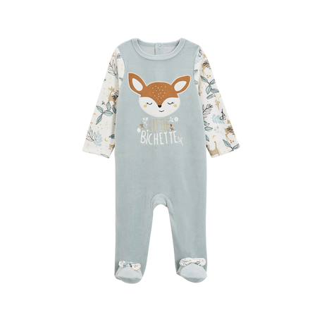 Pyjama bébé en velours alma Bleu 2 - vertbaudet enfant 