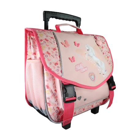 Bella sarra - cartable - roulettes 38 cm enfant - fille - rose - 2 compartiment Rose 2 - vertbaudet enfant 