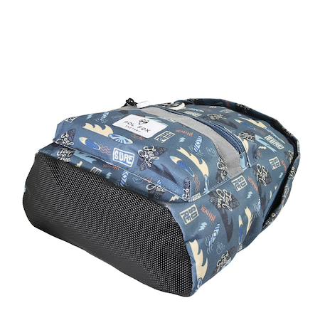 Sac à dos mini garçon pol fox surf - maternelle - bleu - motif surf et vague Bleu 4 - vertbaudet enfant 