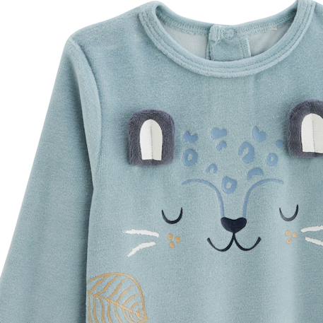 Pyjama enfant 2 pièces en velours félintrépide Bleu 5 - vertbaudet enfant 