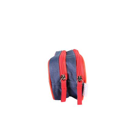 Phileas - trousse scolaire voiture - bleu/rouge - garçon - 2 compartiments zippé Bleu 3 - vertbaudet enfant 