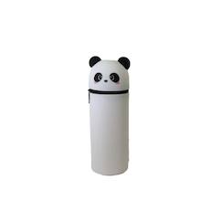 Trousse scolaire cylindrique panda - blanc - fille - 1 compartiment  - vertbaudet enfant