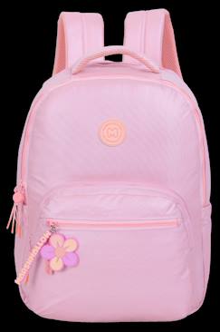 -Marshmallow - sac à dos scolaire - compartiments platinum - rose irisé - fille