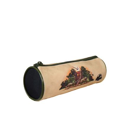 Jurassic park - trousse scolaire ronde - beige - garçon - 1 compartiment zippé Beige 2 - vertbaudet enfant 