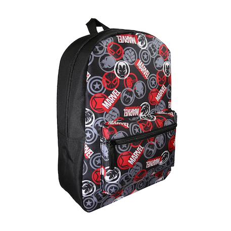 Marvel - sac à dos scolaire - garçon - noir/rouge - 1 compartiment Gris 2 - vertbaudet enfant 