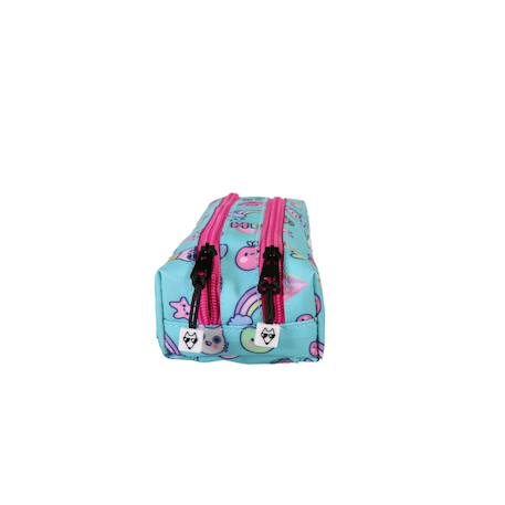 Trousse - compartiments fille pol fox kawai - maternelle - primaine - bleu avec des motifs kawai Bleu 3 - vertbaudet enfant 