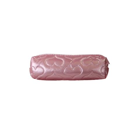 Trousse scolaire rectangulaire - rose motif coeur - fille - 1 compartiment Violet 1 - vertbaudet enfant 