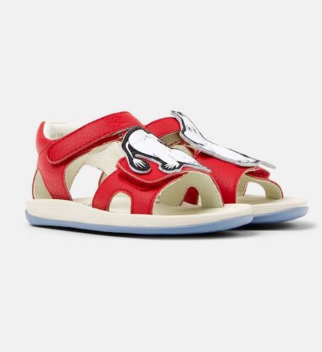 Sandales cuir BICHO FW TWINS Rouge moyen 2 - vertbaudet enfant 