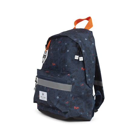 Sac à dos mini garçon pol fox robot - maternelle - bleu marine avec motif robot Bleu 2 - vertbaudet enfant 