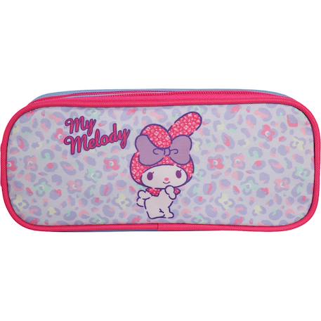 Fille-Accessoires-Fourniture scolaire-My melody - trousse scolaire rectangulaire leo - rose - 2 compartiments