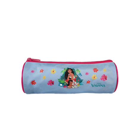 Vaiana - trousse scolaire ronde - bleu ciel - fille - 1 compartiment Bleu 1 - vertbaudet enfant 