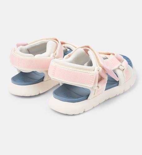 Sandales fille cuir ORUGA Blanc rose 4 - vertbaudet enfant 