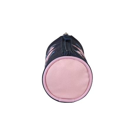 Phileas-trousse scolaire ronde cygne - bleu marine - rose - fille - 1 compartiment Bleu 3 - vertbaudet enfant 