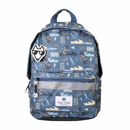 Garçon-Accessoires-Fourniture scolaire-Cartable-Sac à dos mini garçon pol fox surf - maternelle - bleu - motif surf et vague