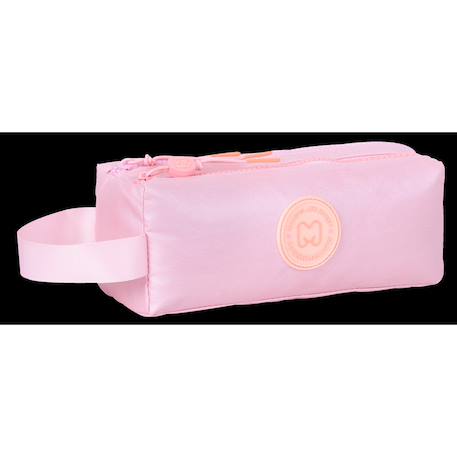 Marshmallow - trousse scolaire double compartiment platinum - rose irisé - fille Rose 2 - vertbaudet enfant 