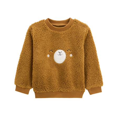 Ensemble bébé sweat-shirt en sherpa et pantalon en molleton lamascotte Camel 6 - vertbaudet enfant 