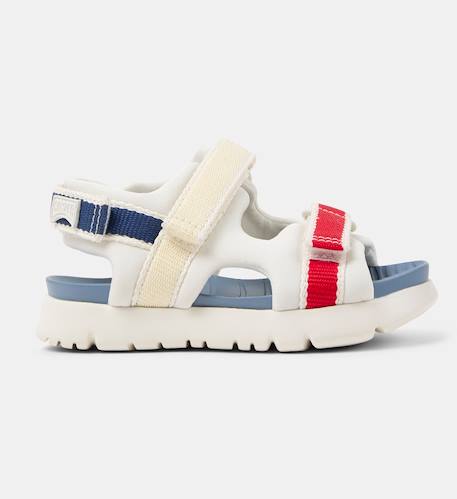 Sandales garçon ORUGA TWINS Blanc naturel+Bleu foncé 1 - vertbaudet enfant 