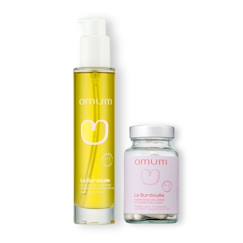 Puériculture-Duo in & out traitement vergetures peau souple et élastique huile sèche 100 ml + complément 60 gélules 1 mois