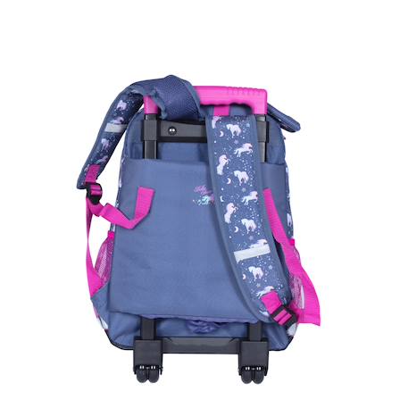 Bella sara- sac à dos - roulettes enfant - fille - bleu/violet - 2 compartiments Violet 2 - vertbaudet enfant 