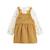 Ensemble bébé robe en velours côtelé et t-shirt swan Ocre 2 - vertbaudet enfant 
