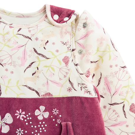 Turbulette d'hiver en velours avec pieds retroussables et manches amovibles mila Rose 4 - vertbaudet enfant 
