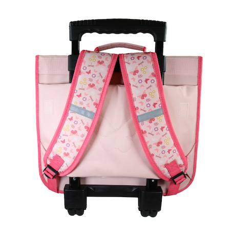 Bella sarra - cartable - roulettes 38 cm enfant - fille - rose - 2 compartiment Rose 4 - vertbaudet enfant 
