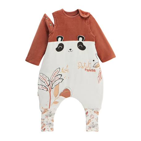 Turbulette d'hiver en velours avec pieds retroussables et manches amovibles maloueg Marron 5 - vertbaudet enfant 