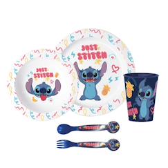 Puériculture-Ensemble vaisselle pour enfant stitch disney 5 pièces