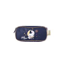 -Bella serra - trousse double compartiment enfant - fille - bleu nuit - rectangulaire