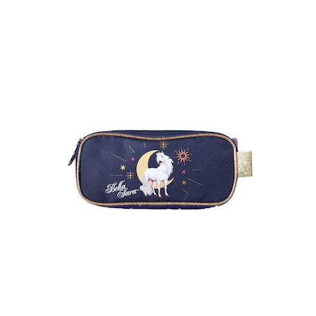 Bella serra - trousse double compartiment enfant - fille - bleu nuit - rectangulaire Bleu 1 - vertbaudet enfant 