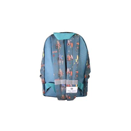 Sac à dos mini - garçon - pol fox robot - maternelle - bleu avec motif robot Bleu 4 - vertbaudet enfant 