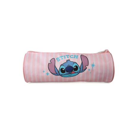 Stitch - trousse scolaire ronde - rose - 1 compartiment Rose 1 - vertbaudet enfant 