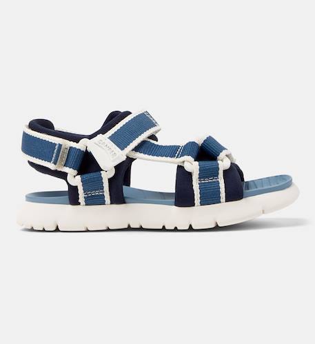 Sandales garçon cuir ORUGA Blanc bleu+Blanc rouge+Bleu blanc 12 - vertbaudet enfant 