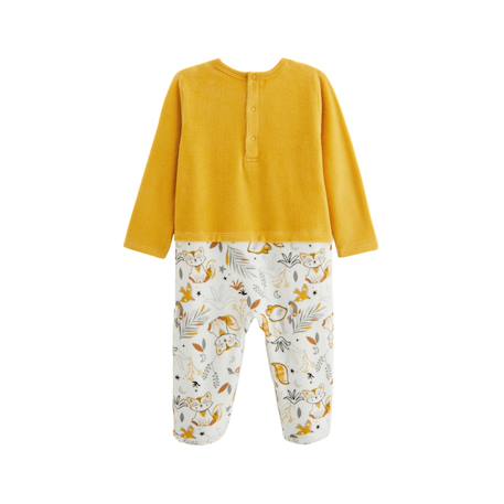 Pyjama bébé en velours petit loup Ocre 4 - vertbaudet enfant 