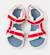 Sandales garçon cuir ORUGA Blanc bleu+Blanc rouge+Bleu blanc 9 - vertbaudet enfant 