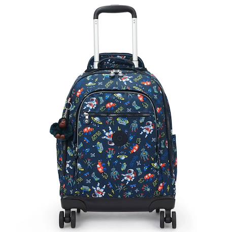 Sac à dos à roulettes enfant new zea 50 cm 4 roues Bleu / bleu / marine / gris 2 - vertbaudet enfant 