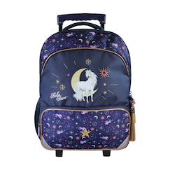 -Bella sara - sac à dos - roulettes enfant - fille - bleu nuit - 2 compartiments