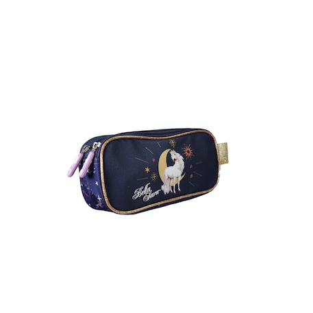 Bella serra - trousse double compartiment enfant - fille - bleu nuit - rectangulaire Bleu 3 - vertbaudet enfant 