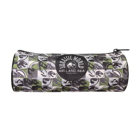 Jurassic world - trousse scolaire ronde - vert/noir - garçon - 1 compartiment zippé Vert 4 - vertbaudet enfant 