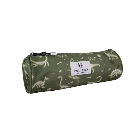 Trousse ronde garçon pol fox jurassic - maternelle - primaine - vert - motif dinosaure Vert 2 - vertbaudet enfant 