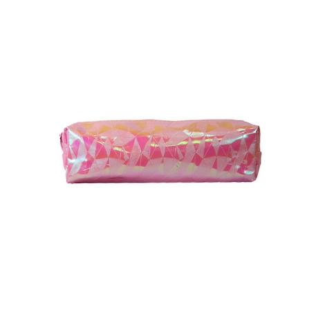 Trousse scolaire rectangulaire brillante - rose holographique - fille - 1 compartiment Rose 1 - vertbaudet enfant 